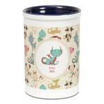 Chinese Zodiac Ceramic Pencil Holders - Blue