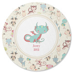 Chinese Zodiac Round Rubber Backed Coaster (Personalized)