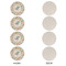 Chinese Zodiac Round Linen Placemats - APPROVAL Set of 4 (single sided)