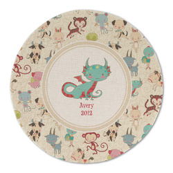 Chinese Zodiac Round Linen Placemat - Single Sided (Personalized)
