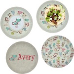 Chinese Zodiac Set of 4 Glass Lunch / Dinner Plate 10" (Personalized)