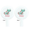 Chinese Zodiac White Plastic 7" Stir Stick - Double Sided - Round - Front & Back