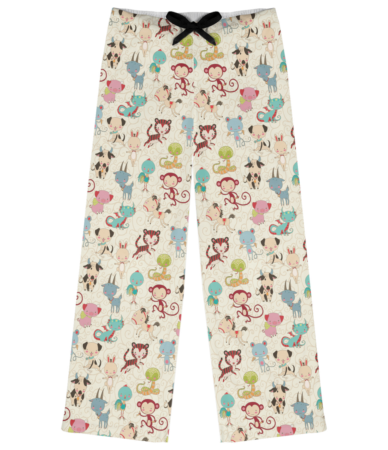 Chinese Zodiac Womens Pajama Pants - XL (Personalized) - YouCustomizeIt