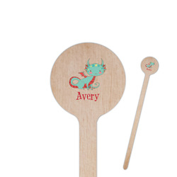 Chinese Zodiac 6" Round Wooden Stir Sticks - Double Sided (Personalized)