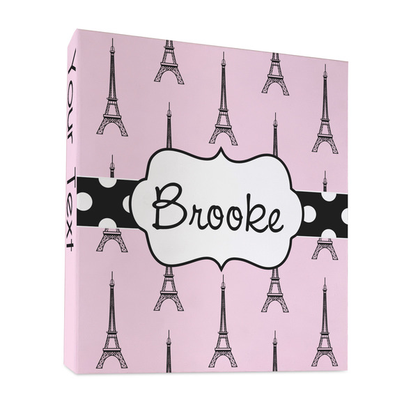 Custom Eiffel Tower 3 Ring Binder - Full Wrap - 1" (Personalized)