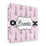 Eiffel Tower 3 Ring Binder - Full Wrap - 2" (Personalized)