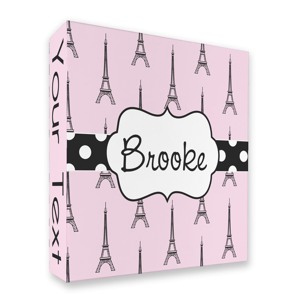 Custom Eiffel Tower 3 Ring Binder - Full Wrap - 2" (Personalized)