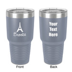 Eiffel Tower 30 oz Stainless Steel Tumbler - Grey - Double-Sided (Personalized)