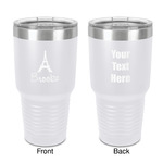 Eiffel Tower 30 oz Stainless Steel Tumbler - White - Double-Sided (Personalized)