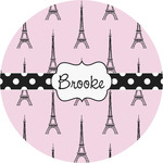 Eiffel Tower Multipurpose Round Labels - 5" (Personalized)