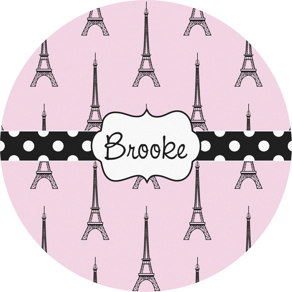 Custom Eiffel Tower Multipurpose Round Labels - 5" (Personalized)