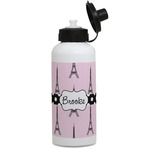 Eiffel Tower Water Bottles - Aluminum - 20 oz - White (Personalized)