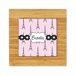 Eiffel Tower Bamboo Trivet with Ceramic Tile Insert (Personalized)