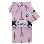 Eiffel Tower Bath Towel Set - 3 Pcs (Personalized)