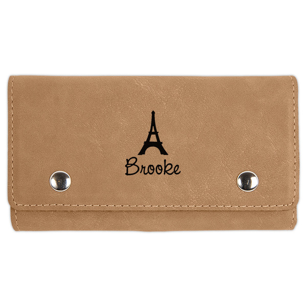 Custom Eiffel Tower Cards & Dice Set - Light Brown (Personalized)