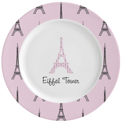 Eiffel Tower Ceramic Dinner Plates (Set of 4) (Personalized)