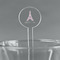 Eiffel Tower Clear Plastic 7" Stir Stick - Round - Main