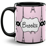 Eiffel Tower 11 Oz Coffee Mug - Black (Personalized)