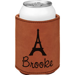 Eiffel Tower Leatherette Can Sleeve - Single Sided (Personalized)