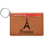 Eiffel Tower Leatherette Keychain ID Holder (Personalized)