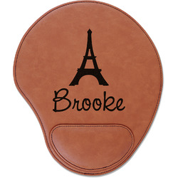 Eiffel Tower Leatherette Mouse Pad with Wrist Support (Personalized)