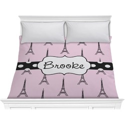 Eiffel Tower Comforter - King (Personalized)
