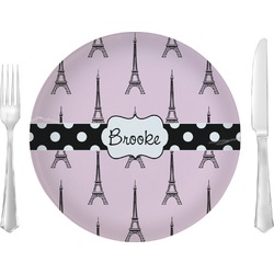 Eiffel Tower Glass Lunch / Dinner Plate 10" (Personalized)