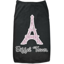 Eiffel Tower Black Pet Shirt - 2XL (Personalized)
