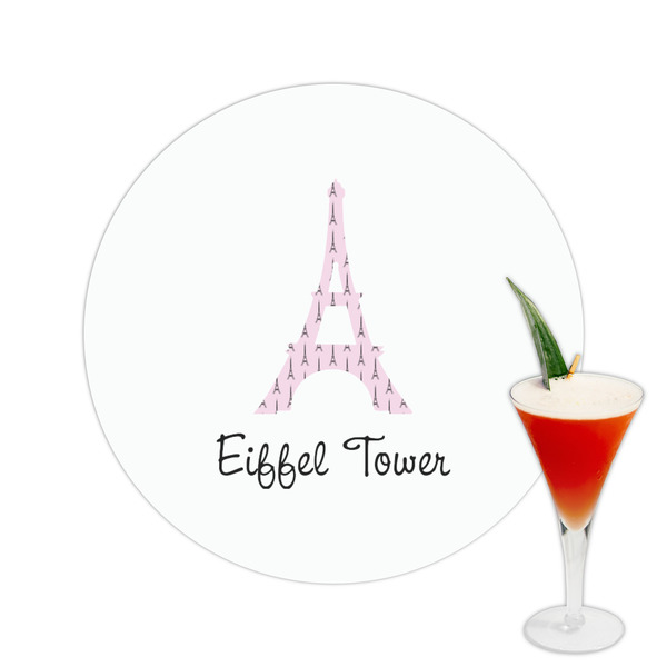 Custom Eiffel Tower Printed Drink Topper -  2.5" (Personalized)