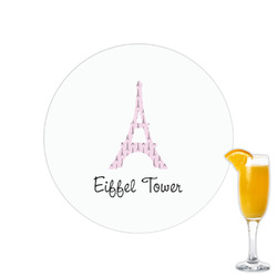Eiffel Tower Printed Drink Topper - 2.15" (Personalized)