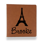 Eiffel Tower Leather Binder - 1" - Rawhide (Personalized)