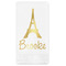 Eiffel Tower Foil Stamped Guest Napkins - Front View