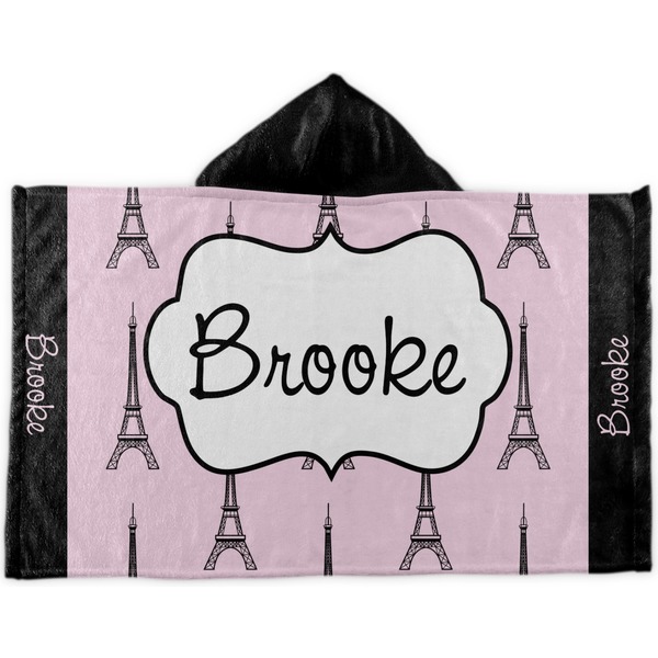 Custom Eiffel Tower Kids Hooded Towel (Personalized)