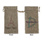 Eiffel Tower Large Burlap Gift Bags - Front & Back