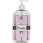 Eiffel Tower Plastic Soap / Lotion Dispenser (16 oz - Large - White) (Personalized)