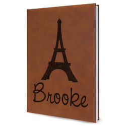 Eiffel Tower Leather Sketchbook - Large - Double Sided (Personalized)