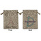 Eiffel Tower Medium Burlap Gift Bag - Front and Back