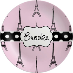 Eiffel Tower Melamine Salad Plate - 8" (Personalized)