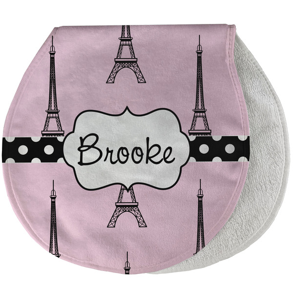 Custom Eiffel Tower Burp Pad - Velour w/ Name or Text