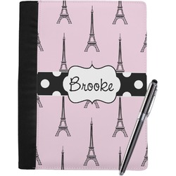 Eiffel Tower Notebook Padfolio - Large w/ Name or Text