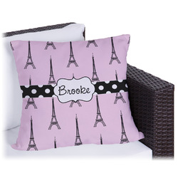 Eiffel Tower Outdoor Pillow - 18" (Personalized)