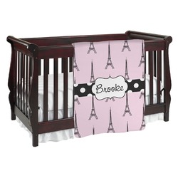 Eiffel Tower Baby Blanket (Double Sided) (Personalized)