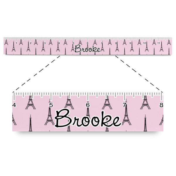 Custom Eiffel Tower Plastic Ruler - 12" (Personalized)