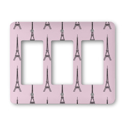 Eiffel Tower Rocker Style Light Switch Cover - Three Switch