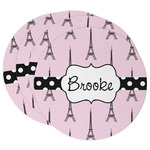 Eiffel Tower Round Paper Coasters w/ Name or Text