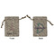 Eiffel Tower Small Burlap Gift Bag - Front and Back