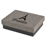 Eiffel Tower Small Gift Box w/ Engraved Leather Lid (Personalized)