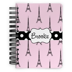 Eiffel Tower Spiral Notebook - 5x7 w/ Name or Text