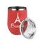 Eiffel Tower Stainless Wine Tumblers - Coral - Double Sided - Alt View