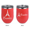 Eiffel Tower Stainless Wine Tumblers - Coral - Double Sided - Approval